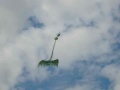 A large kite aloft